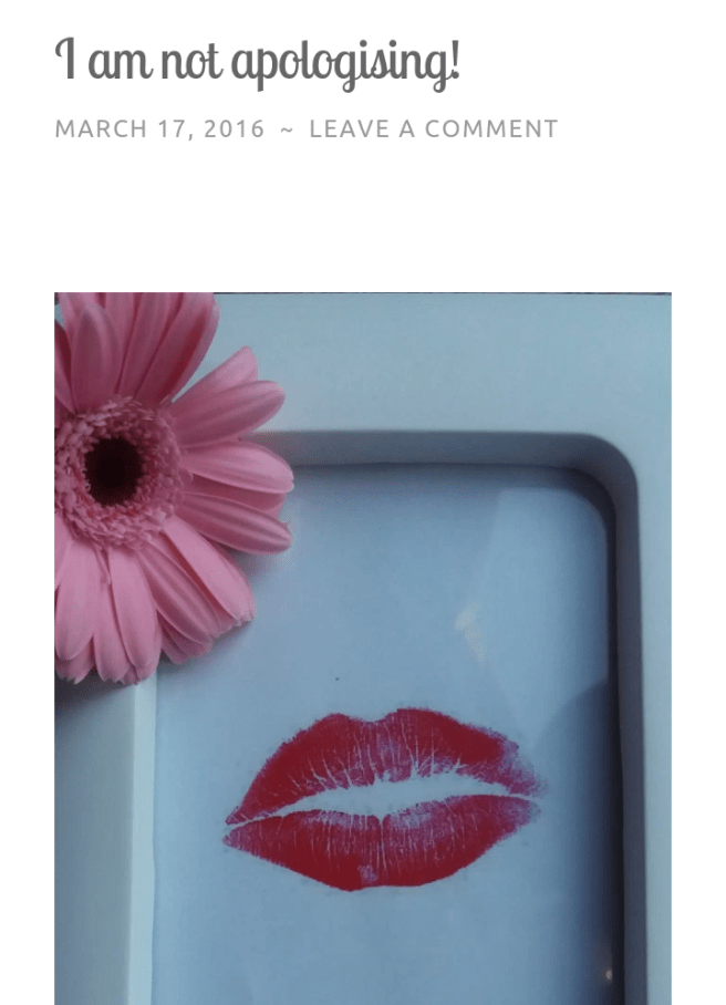 post not apologising